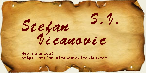 Stefan Vicanović vizit kartica